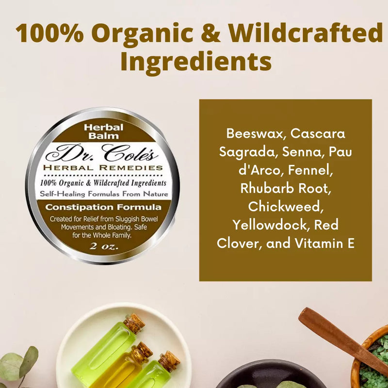 COLEHERBALS Dr. Cole's Hemorrhoid Balm, Salts, and Constipation Balm Bundle