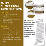COLEHERBALS Dr. Cole's Hemorrhoid Balm, Salts, and Constipation Balm Bundle