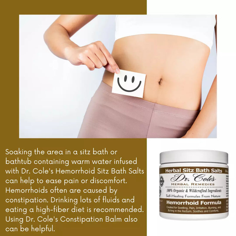 COLEHERBALS Dr. Cole's Hemorrhoid Balm, Salts, and Constipation Balm Bundle