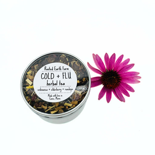 Rooted Earth Farm + Apothecary Cold + Flu Herbal Tea Tin Herbal Teas