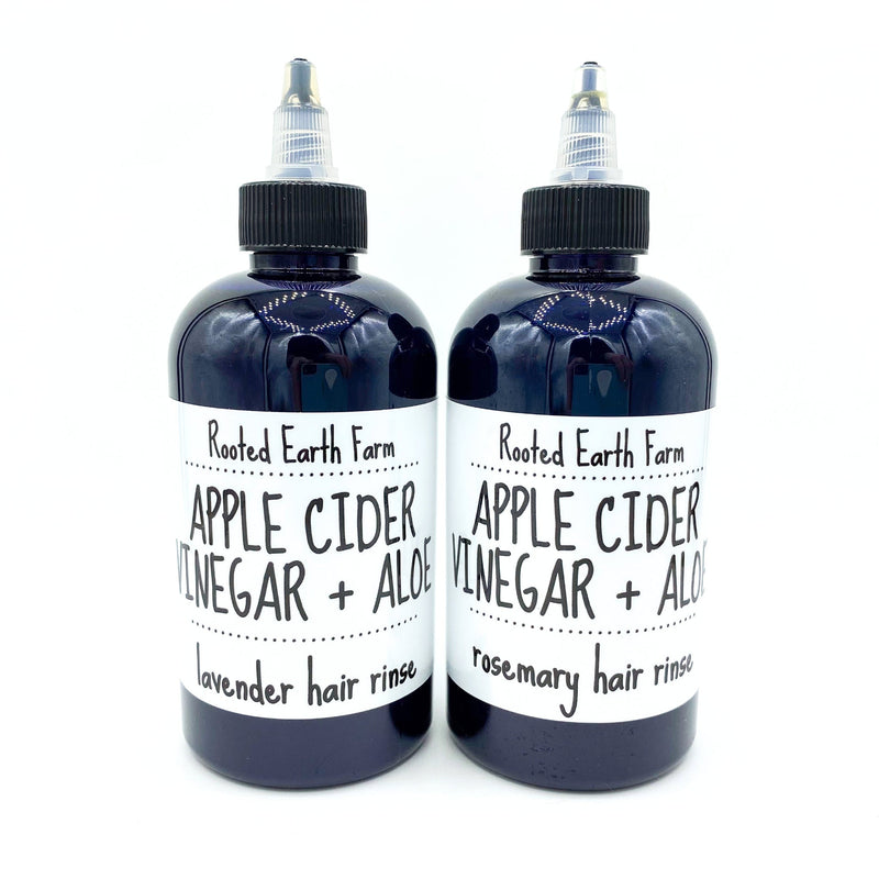 Rooted Earth Farm + Apothecary Herbal Aloe Vinegar Hair Rinse Hair + Nail Care