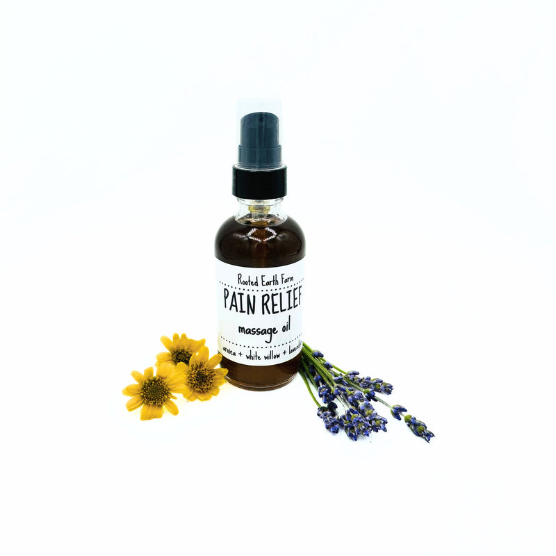 Rooted Earth Farm + Apothecary Pain Relief Massage Oil Bath + Body Oils