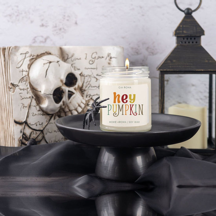 Hey Pumpkin Baked Pumpkin Pie Candle with Gold Lid