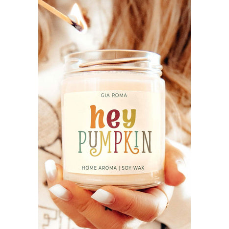 Hey Pumpkin Baked Pumpkin Pie Candle with Gold Lid