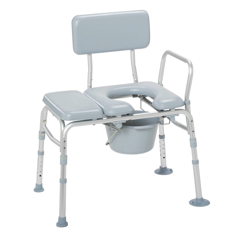 RIO Medical Supplies Padded Seat Transfer Bench with Commode Opening