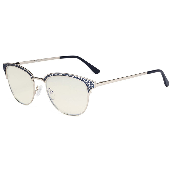 Eyekeeper.Com - Browline Reading Glasses With Blue Light Blocking Lx17015