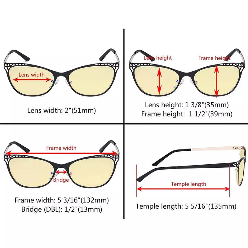 eyekeeper.com Hollow Design Blue Light Blocking Eyeglasses LX19025-BB60 Eyeglasses