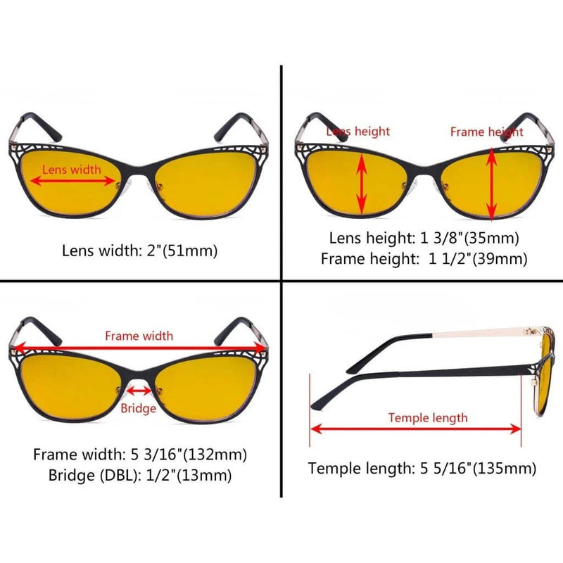 eyekeeper.com Hollow Design Blue Light Blocking Eyeglasses LX19025-BB90 Eyeglasses