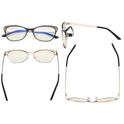 eyekeeper.com Hollow Design Blue Light Filter Eyeglasses LX19025-BB40 Eyeglasses