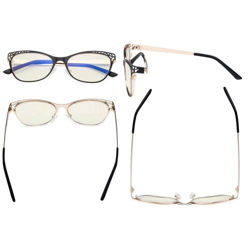 eyekeeper.com Hollow Design Blue Light Filter Eyeglasses LX19025-BB40 Eyeglasses