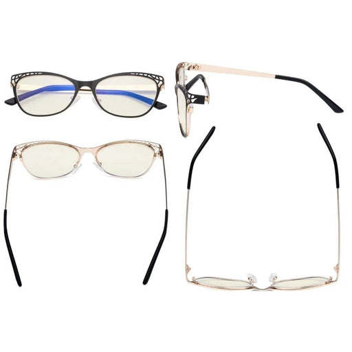 eyekeeper.com Hollow Design Blue Light Filter Eyeglasses LX19025-BB40 Eyeglasses