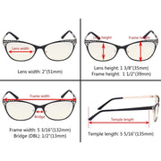 eyekeeper.com Hollow Design Blue Light Filter Eyeglasses LX19025-BB40 Eyeglasses