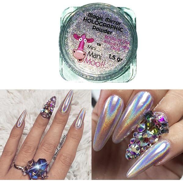 minimanimoo Magic Mirror Holographic Powder 30 Microns Nail Polish