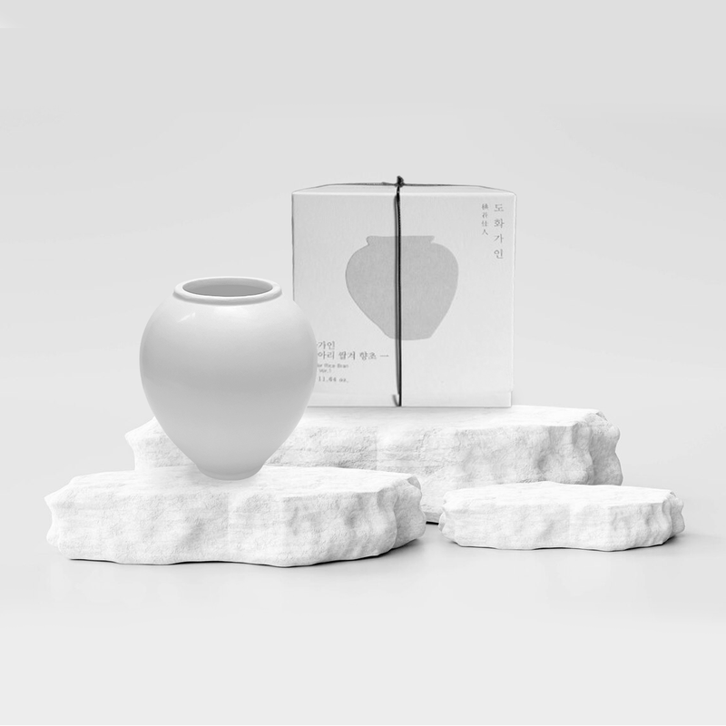 Coréelle House of Dohwa Moon Jar Rice Bran Candle 320g 1ea Candle