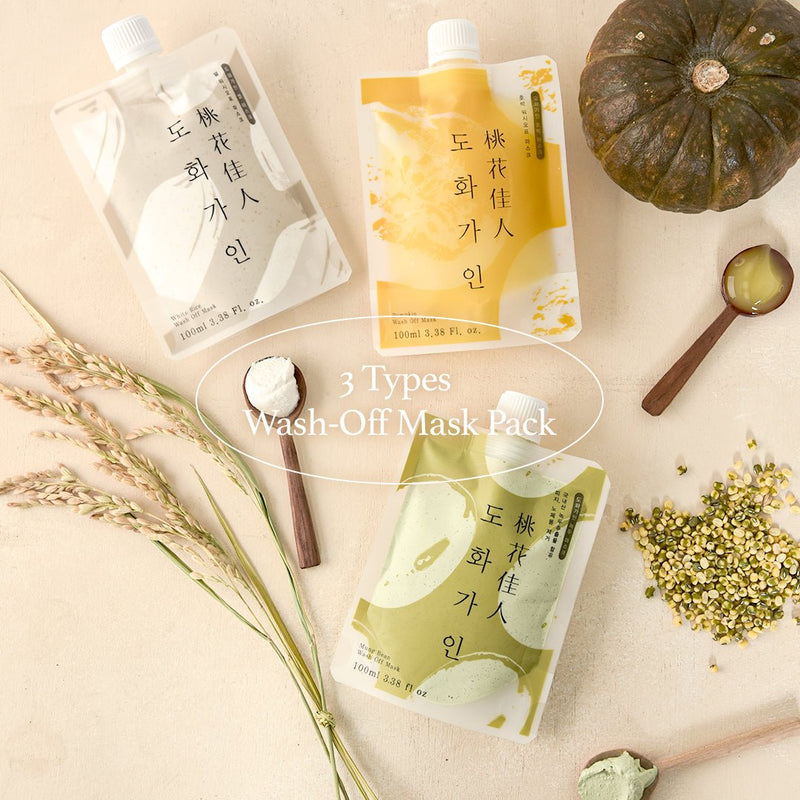 Coréelle House of Dohwa Wash Off Mask Pack Set (Rice+Pumpkin+Mungbean) Mask