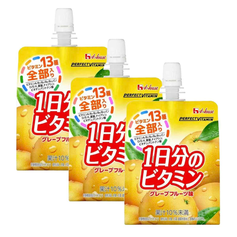 Nava Beauty House Wellness Foods Perfect Vitamin Jelly Grapefruit Flavor 180 G x 3 Pcs White Smoke