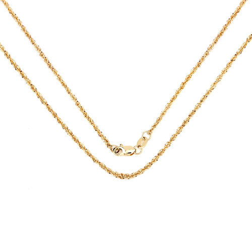 Bids.com 14K Yellow Gold 18inch 1.5mm Lite Rope Chain with Lobster Clasp Necklaces