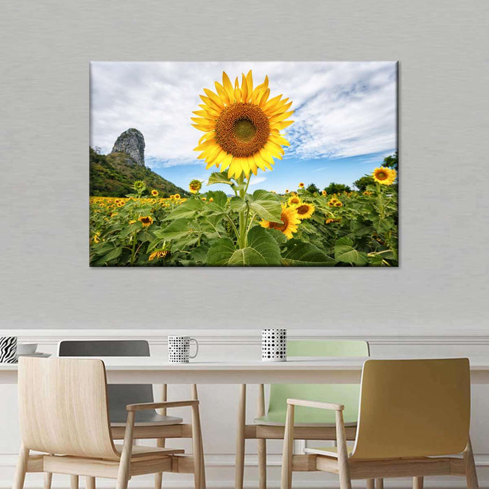 Golden Sunflower Wall Art