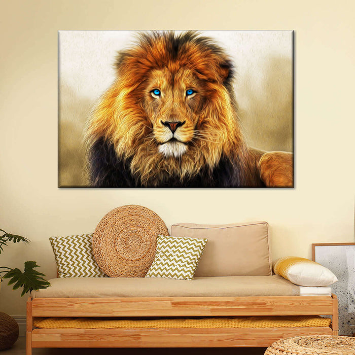 Blue Eyed Lion Wall Art