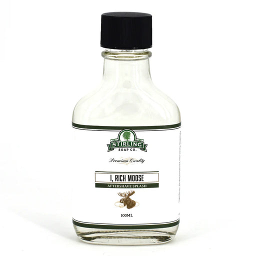 Stirling Soap Co Stirling Soap Co. I, Rich Moose Shaving Collection Shaving Set White Smoke Aftershave Splash 3.3 oz