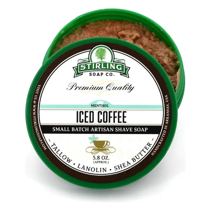 Stirling Soap Co. Iced Coffe Shave Soap Jar 5.8 Oz