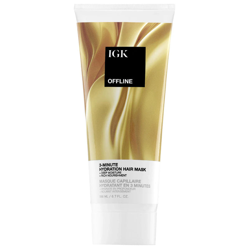 Nava Beauty IGK Hair Offline 3 Minute Hydration Hair Mask 6.7 OZ White Smoke