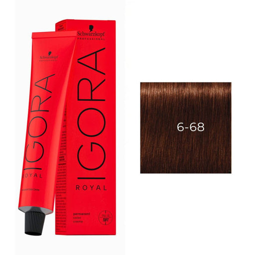 Schwarzkopf Schwarzkopf Igora Royal Colorist's Color Creme Tube 6-68 Dark 
Auburn Blonde Color Creme Tube White Smoke