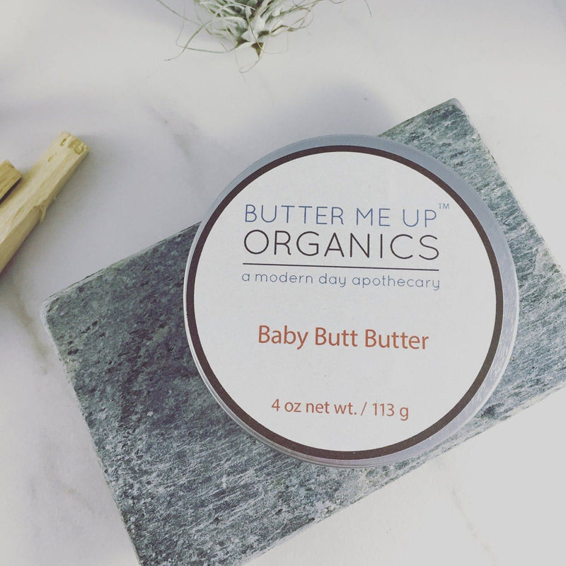 Butter Me Up Organics Baby Butt Butter / Organic Diaper Cream / Cloth Diapers Safe Baby