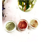 Butter Me Up Organics Clay Face Mask Trio Rose Clay French Green Clay Kaolin Clay Turmeric Kelp Calendula Face
