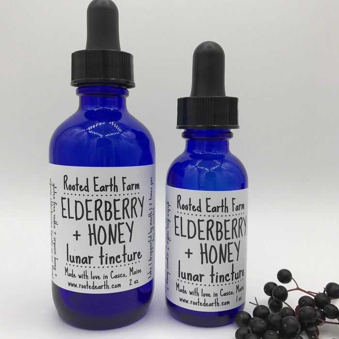 Rooted Earth Farm + Apothecary - Elderberry + Honey Tincture 1oz - 2oz. 