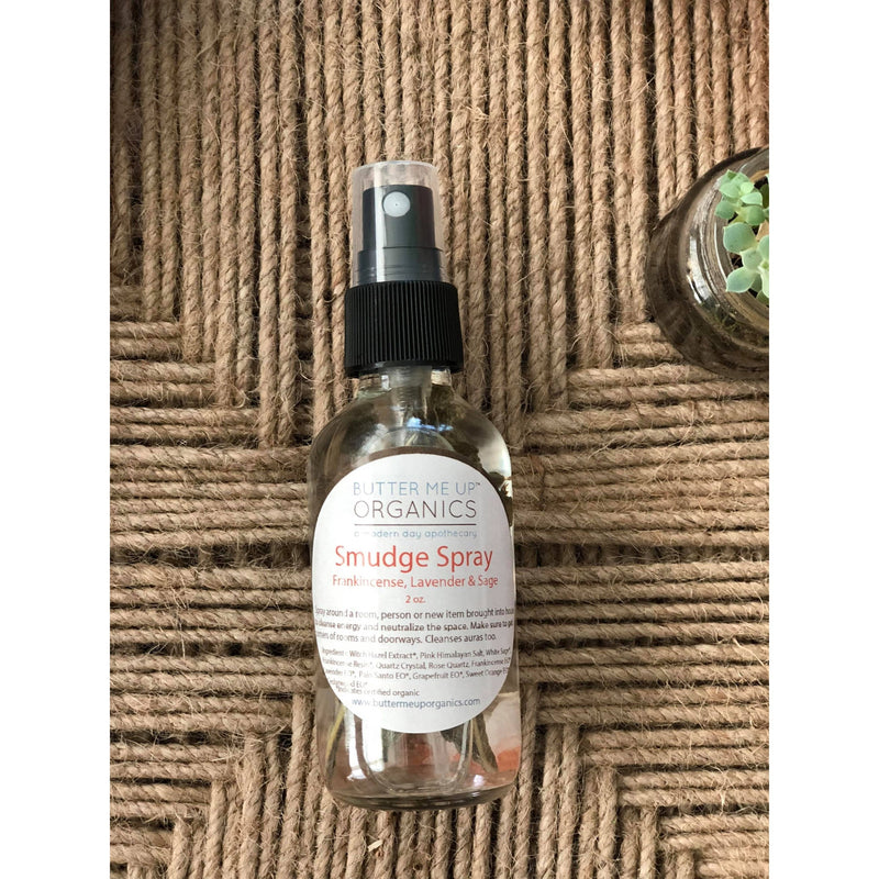 Butter Me Up Organics Organic Energy Cleansing Spray / Smudge Spray / Space Clearing / Energy Cleansing / Aura Cleansing / Purifying / Cleanse Negative Energy / Home
