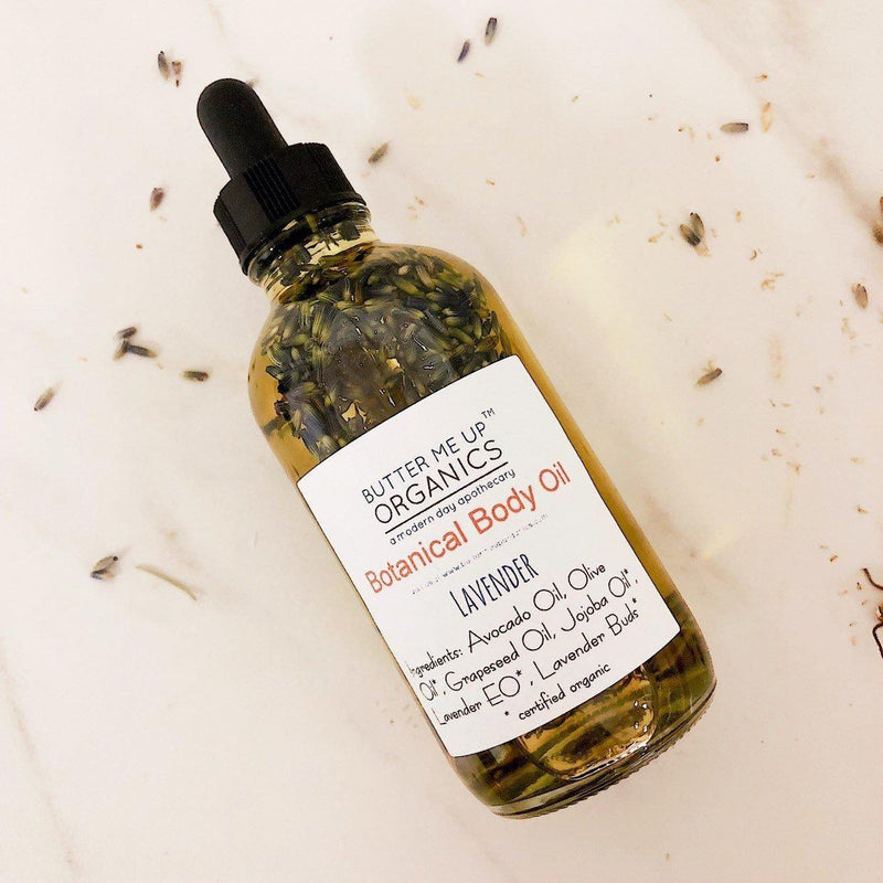 Butter Me Up Organics Botanical Body Oil -BOTANICAL COLLECTION - Organic Body Lotion Moisturizer Body