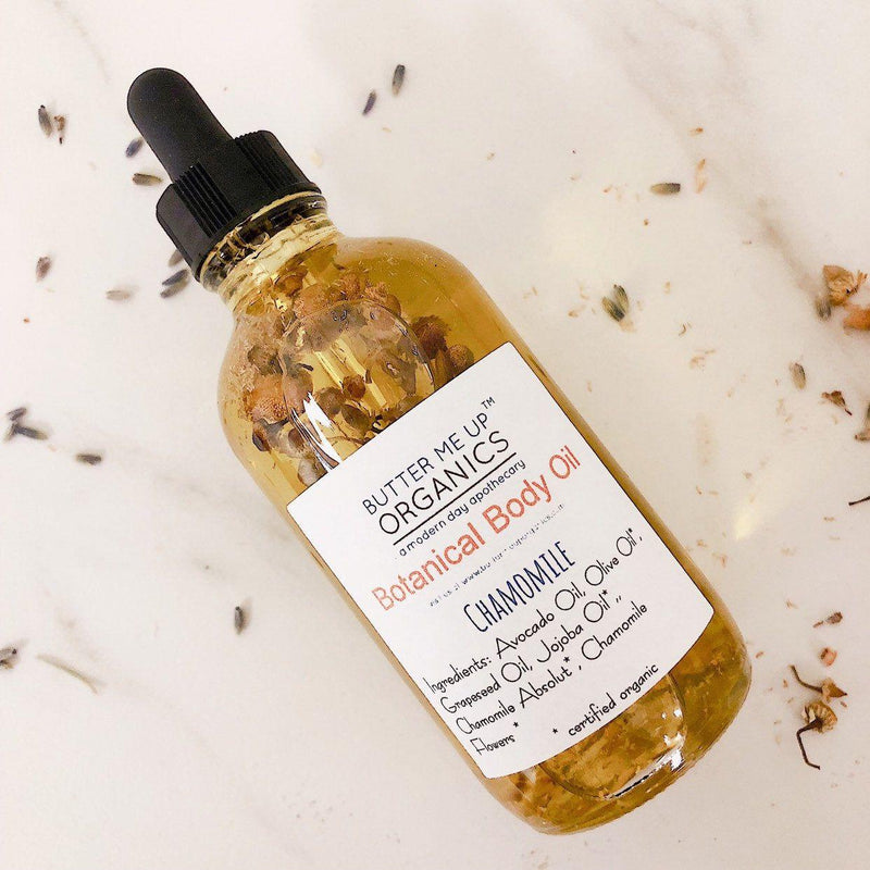 Butter Me Up Organics Botanical Body Oil -BOTANICAL COLLECTION - Organic Body Lotion Moisturizer Body