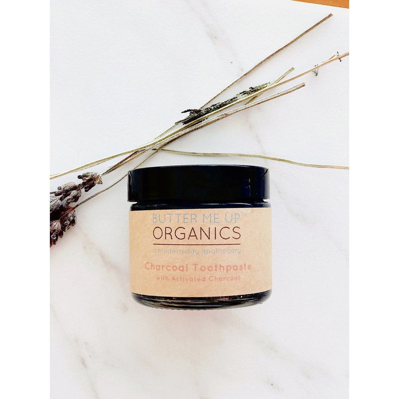 Butter Me Up Organics Organic Activated Charcoal Toothpaste / Whitening Toothpaste / Organic Toothpaste / Black Toothpaste / Charcoal Toothpaste / Tooth Paste Teeth