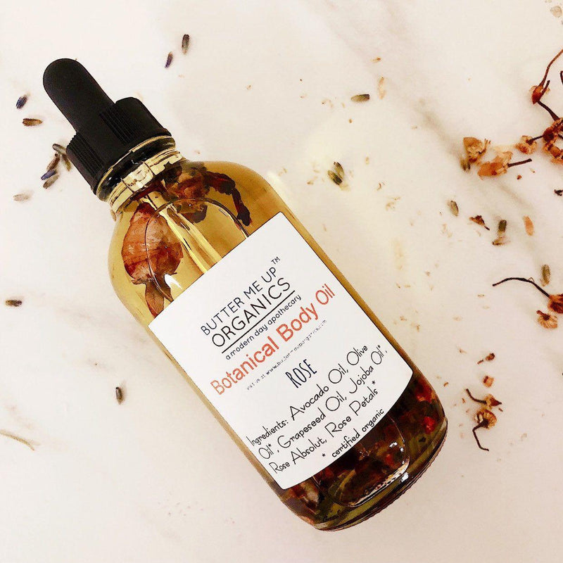 Butter Me Up Organics Botanical Body Oil -BOTANICAL COLLECTION - Organic Body Lotion Moisturizer Body
