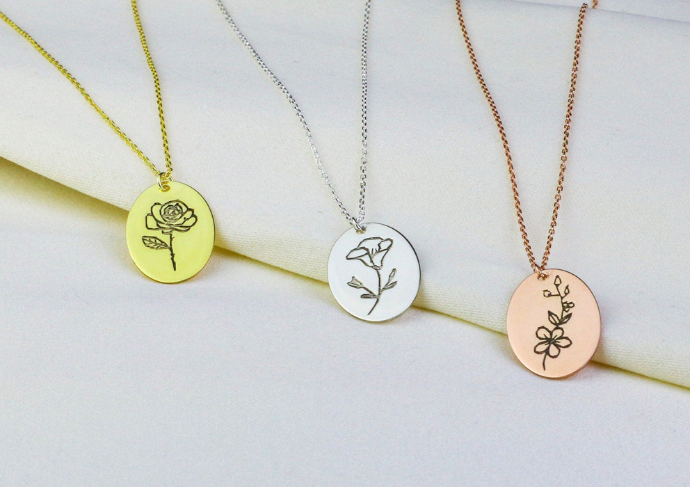 Birth Flower Necklace