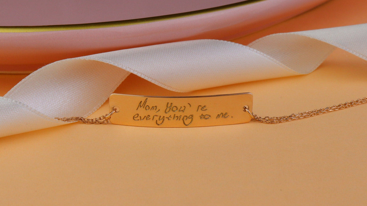 Handwriting Bar Bangle