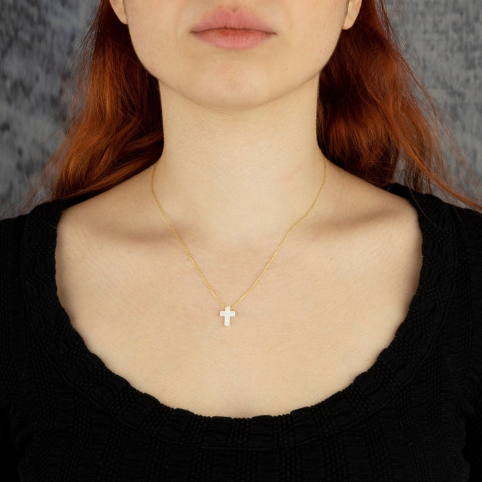 Opal Cross Necklace