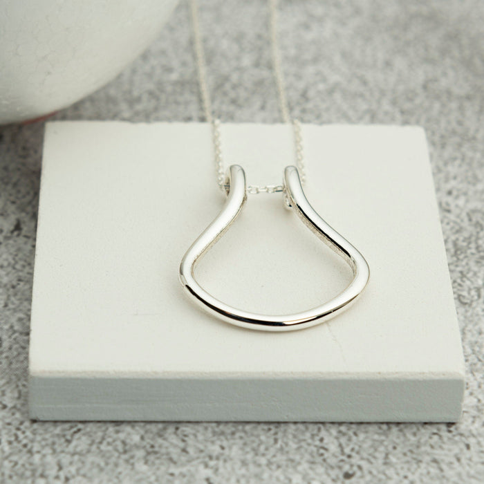 Dainty Pendant Wedding Ring Keeper Necklace