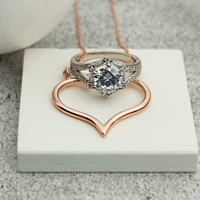 Heart Ring Holder Necklace