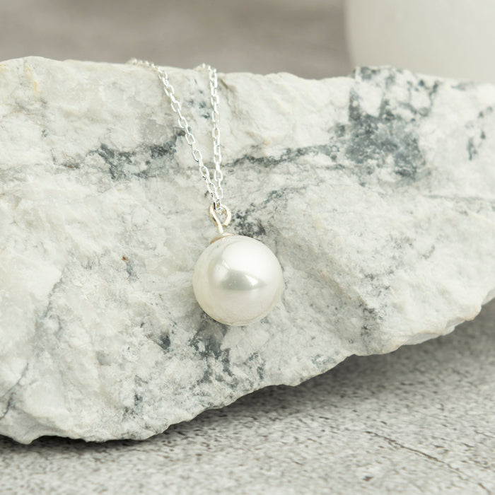 One Pearl Choker Sterling Silver