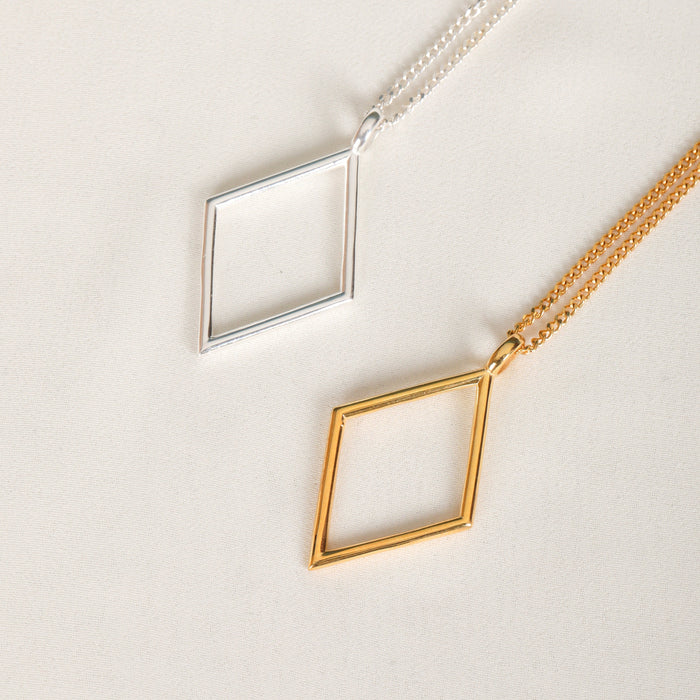 Geometric Ring Keeper Necklace Thick Chain With Geometric Necklace