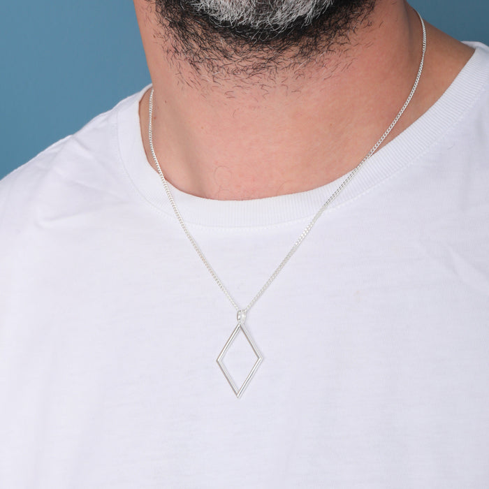 Geometric Ring Keeper Necklace Thick Chain With Geometric Necklace