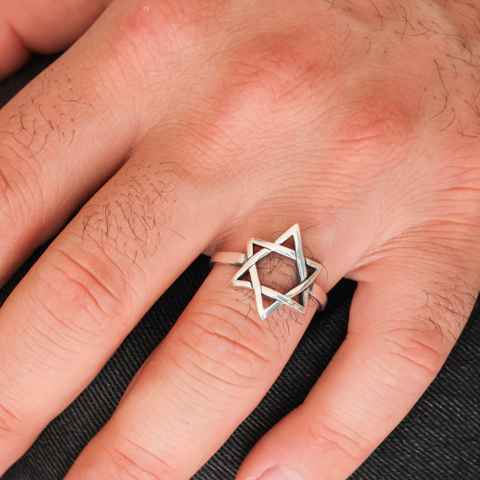 David of Star Ring 925 Sterling Silver Star of David Ring