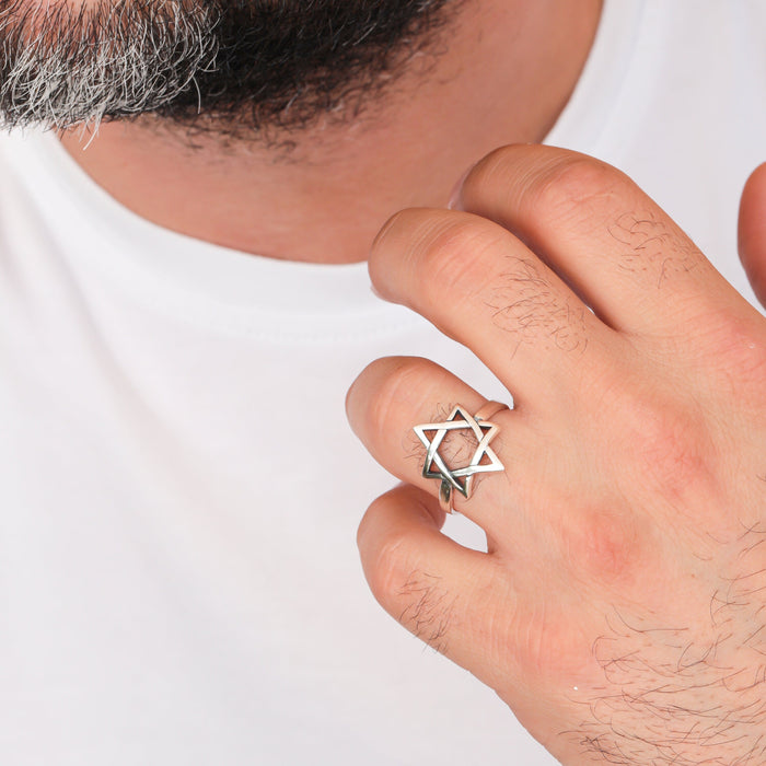 David of Star Ring 925 Sterling Silver Star of David Ring