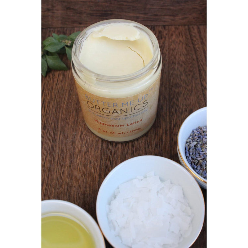 Butter Me Up Organics Organic Magnesium Lotion / Magnesium / Magnesium Cream / Magnesium Butter / Magnesium Body Butter / Magnesium Chloride / Magnesium Rub Balm Body
