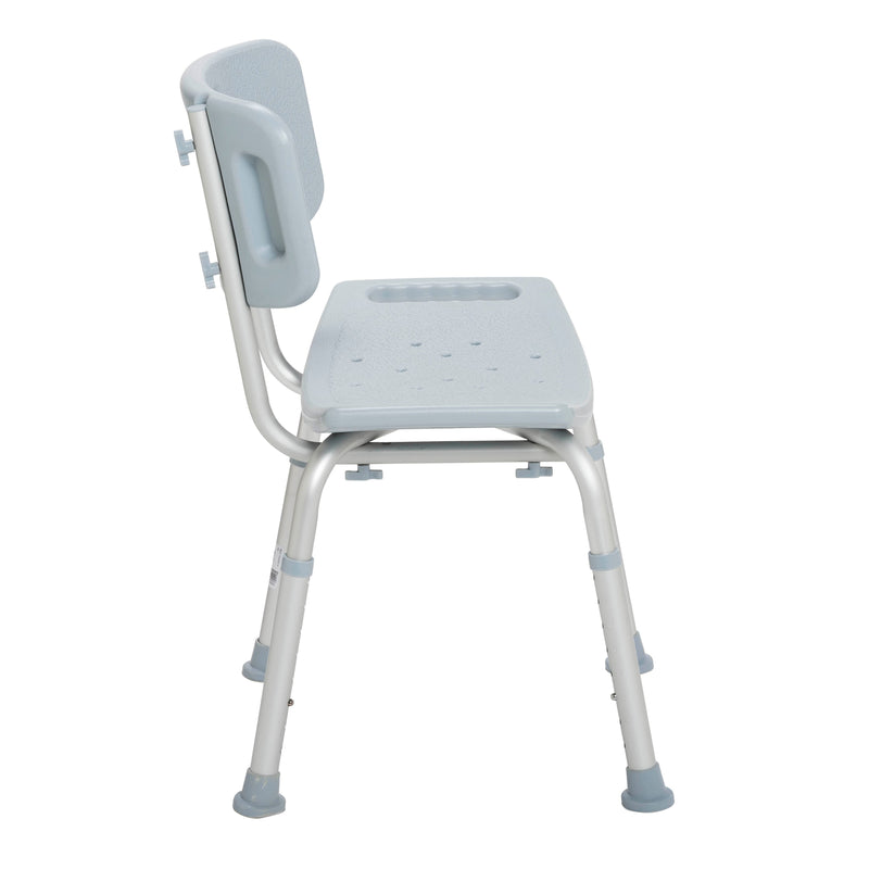 RIO Medical Supplies Bathroom Safety Shower Tub Bench Chair with Back, Gray