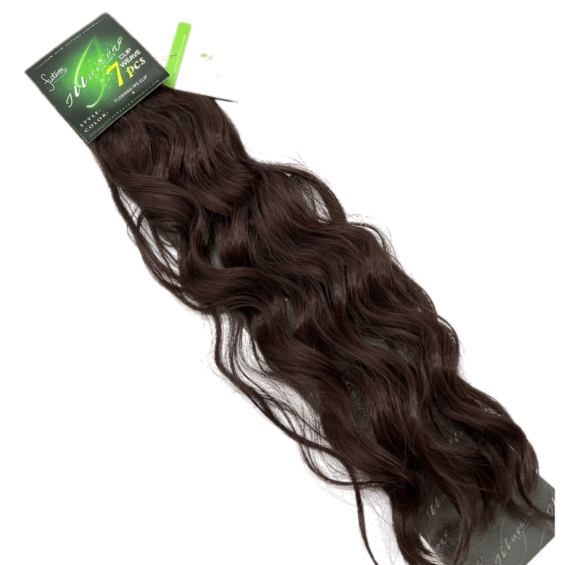 VIP Extensions Illusions Collection Flamingo Clip Clip On (7 pieces) Hair Extension