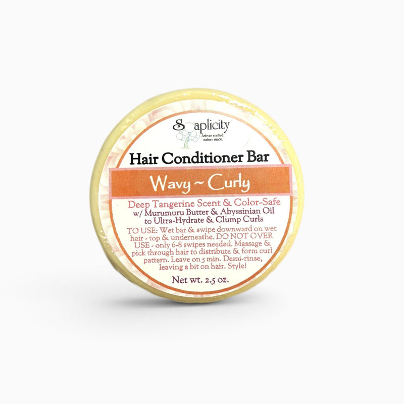 Soaplicity Wavy Culy Hair Conditioner Bar Hair Conditioner Bar White Smoke