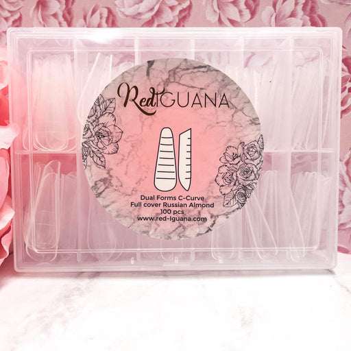 Red Iguana LLC Russian Almond C-Curve Dual Forms / Full Cover Nail Tips
